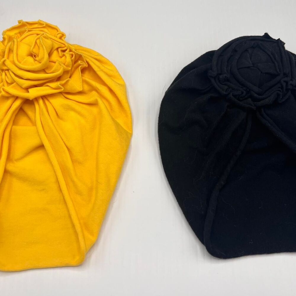 2 Baby or Little Girl's Turban Stretch Hats